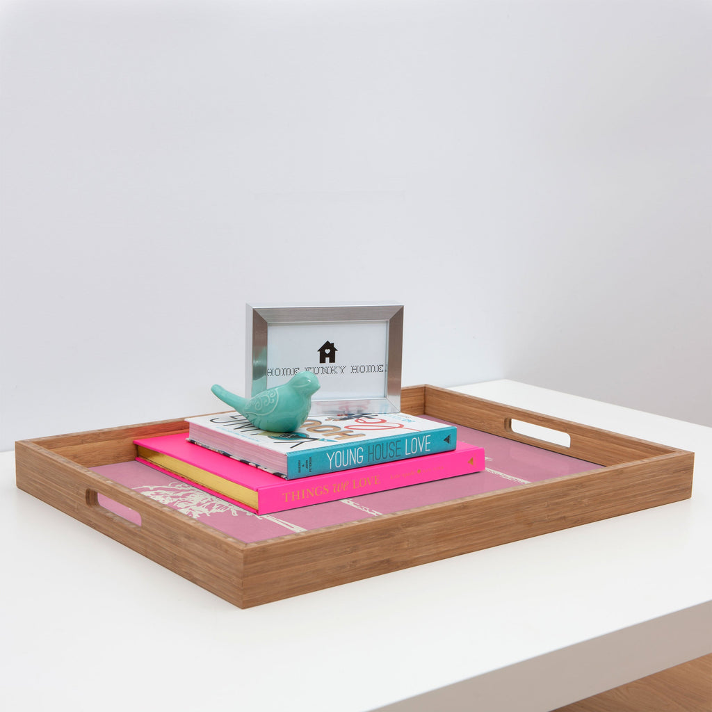 DENY Designs pb pink palm trees Rectangular Tray