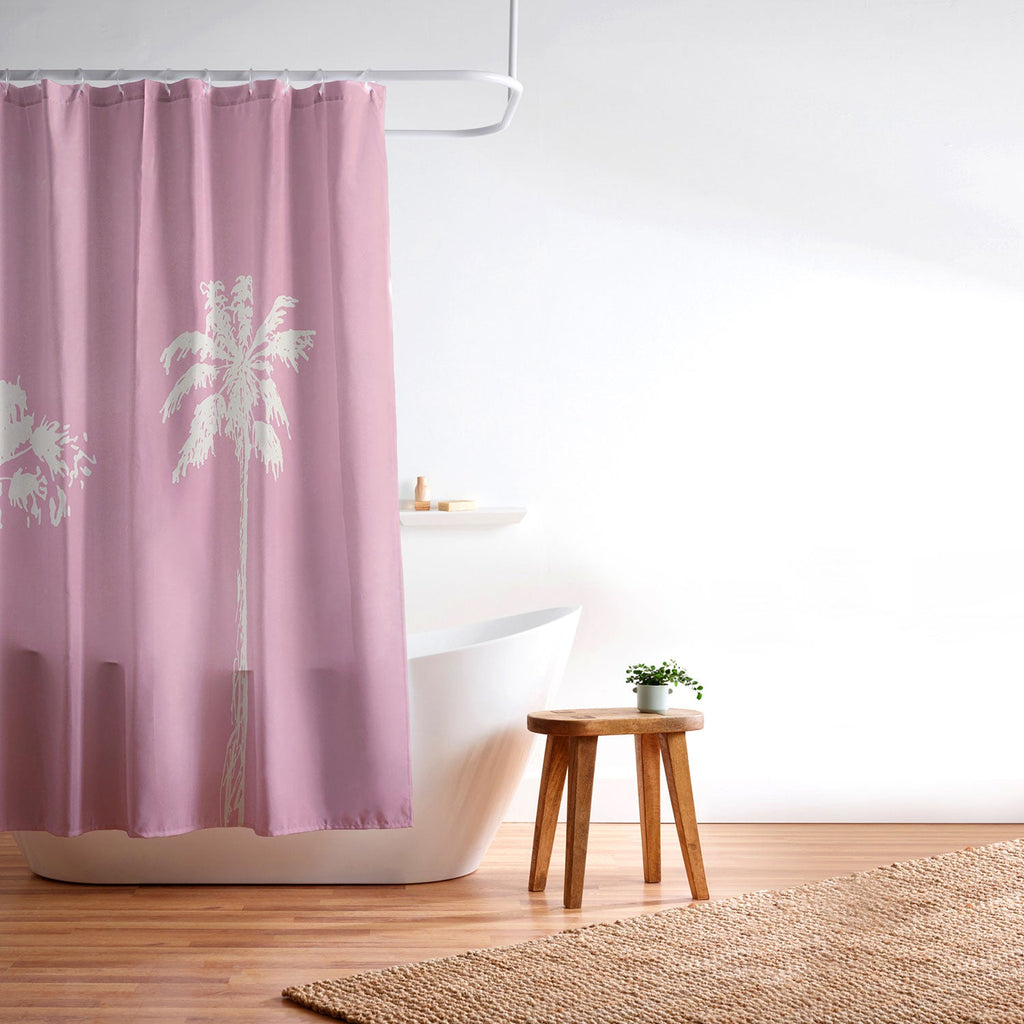 DENY Designs pb pink palm trees Shower Curtain