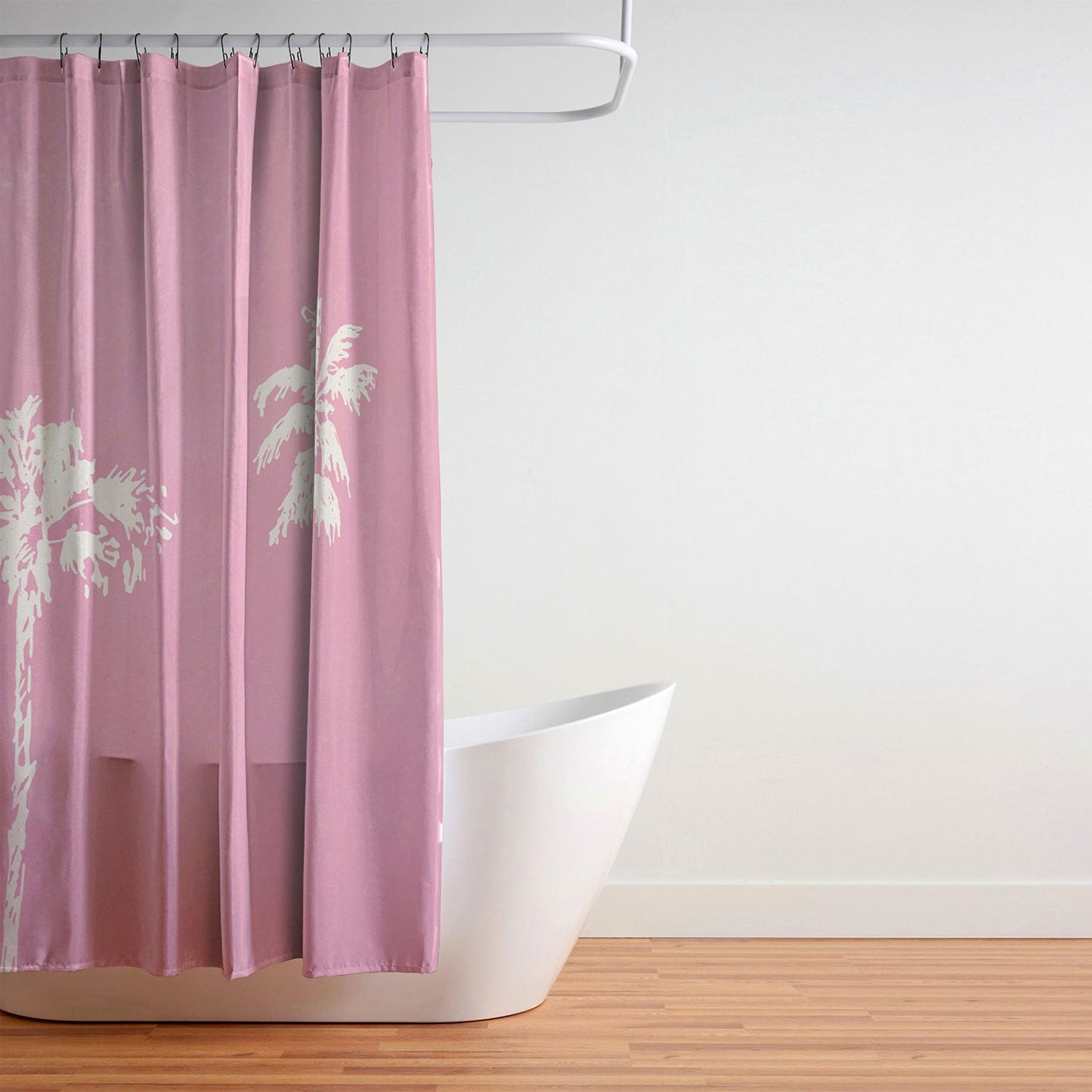 DENY Designs pb pink palm trees Shower Curtain