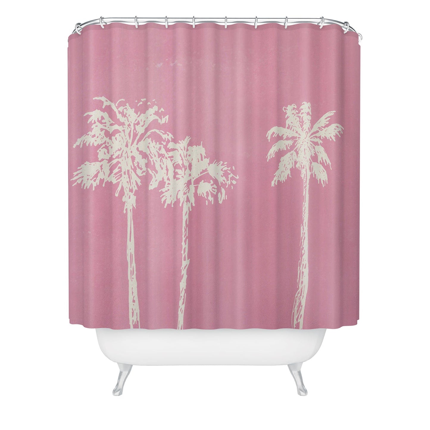 DENY Designs pb pink palm trees Shower Curtain