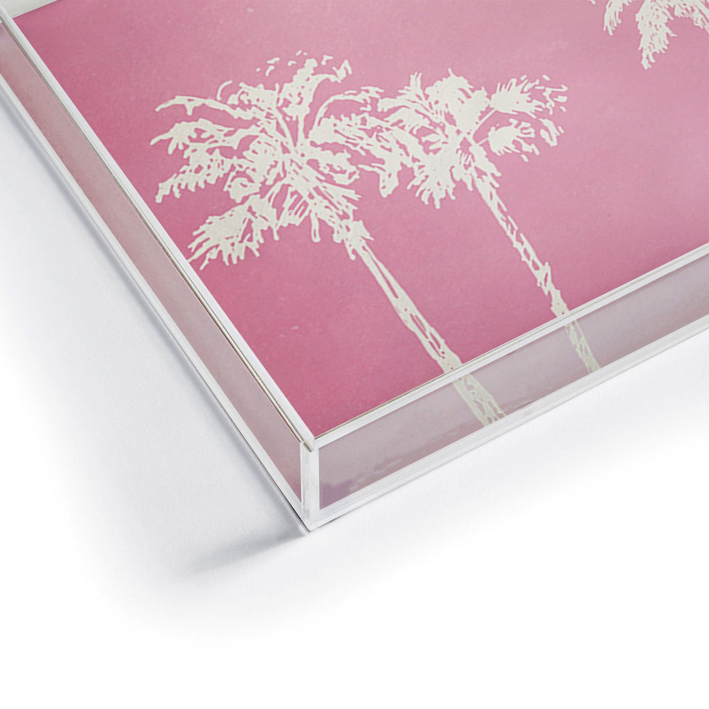 DENY Designs pb pink palm trees Acrylic Tray