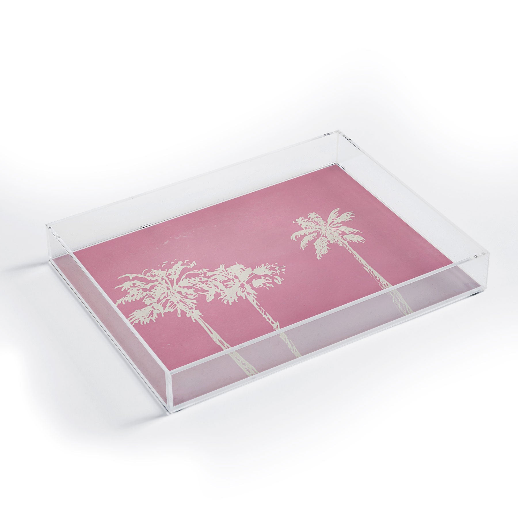 DENY Designs pb pink palm trees Acrylic Tray