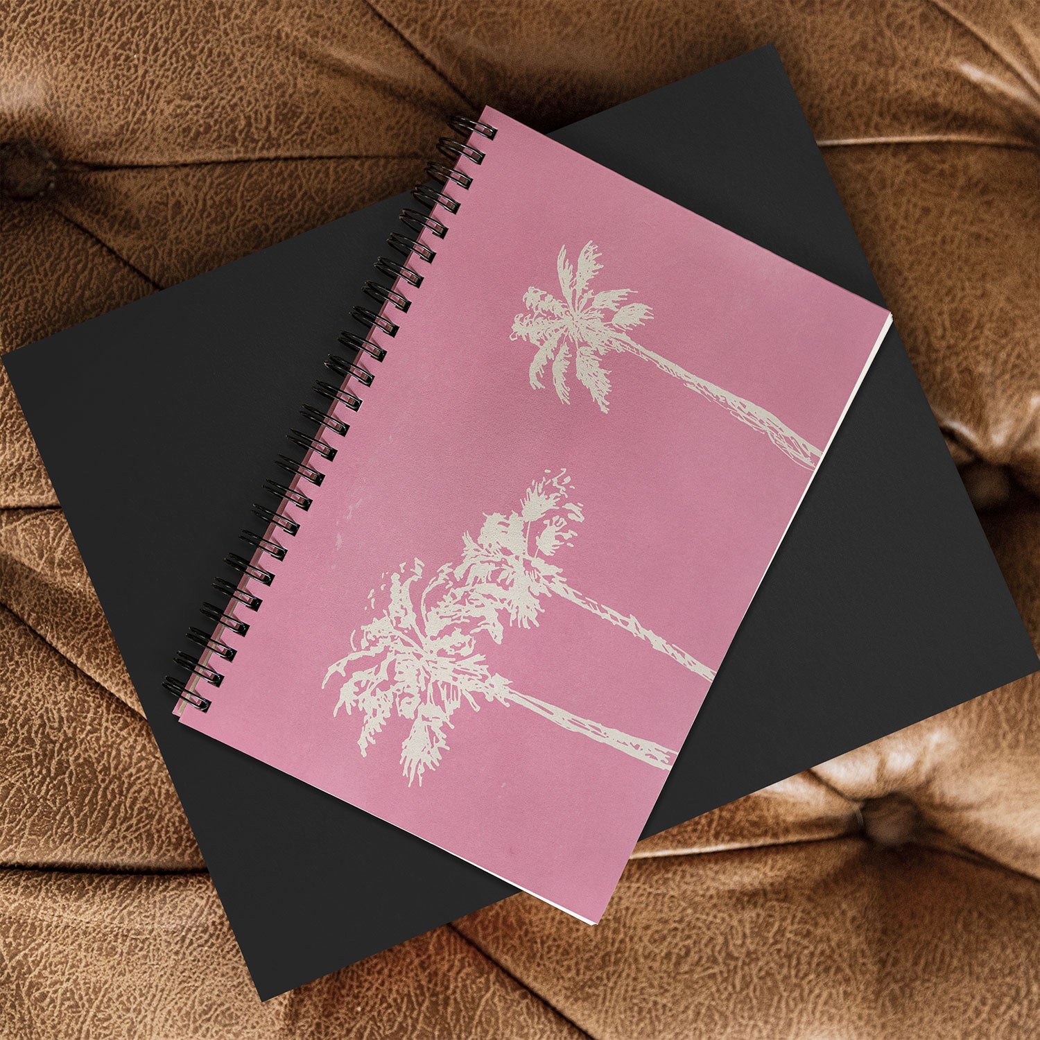 DENY Designs pb pink palm trees Spiral Notebook