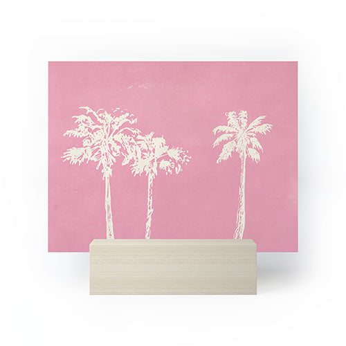 DENY Designs pb pink palm trees Mini Art Print