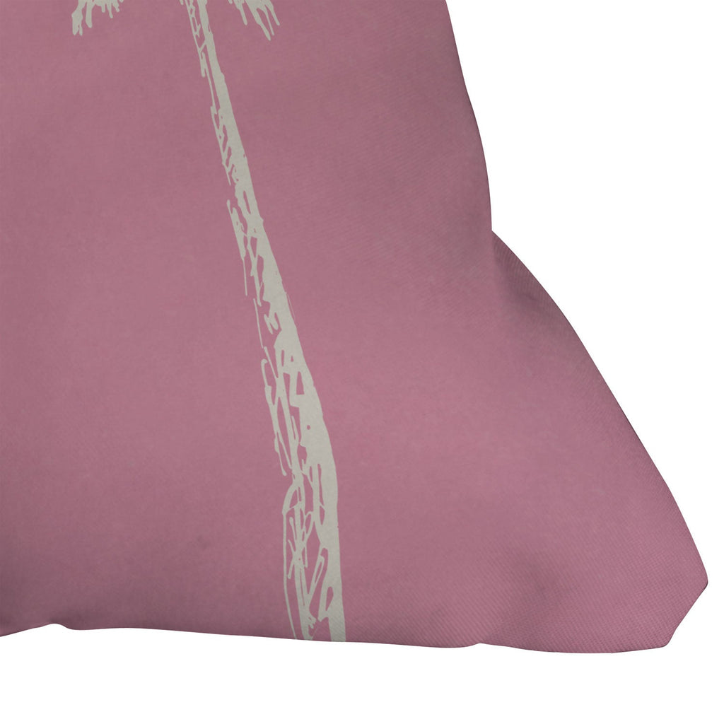 DENY Designs pb pink palm trees Outdoor Throw Pillow
