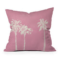 DENY Designs pb pink palm trees Throw Pillow
