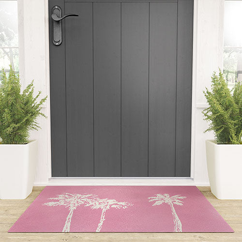 DENY Designs pb pink palm trees Welcome Mat