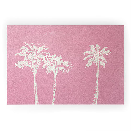 DENY Designs pb pink palm trees Welcome Mat