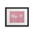 DENY Designs pb pink palm trees Framed Art Print