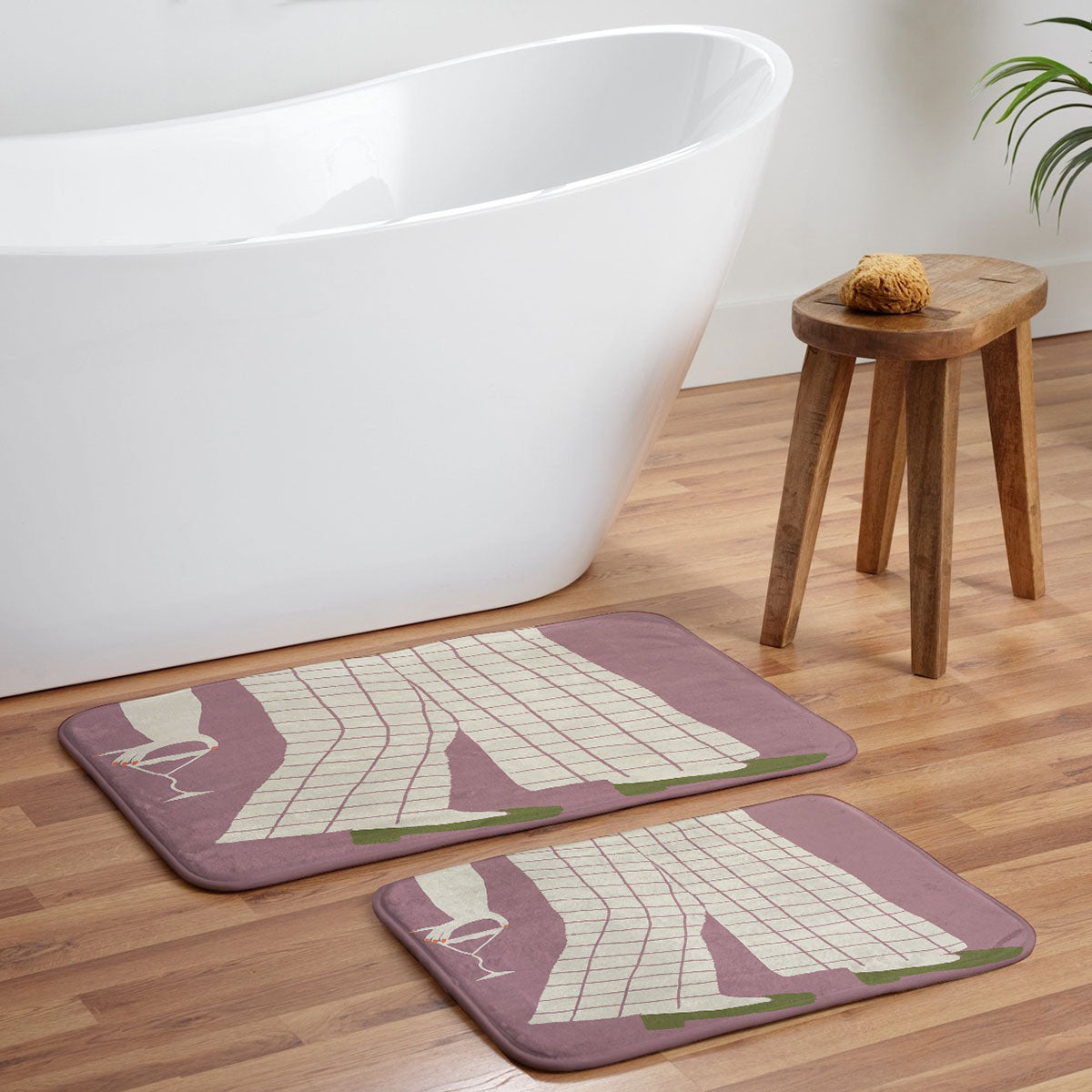 DENY Designs Pinkies Up Whimsy Memory Foam Bath Mat