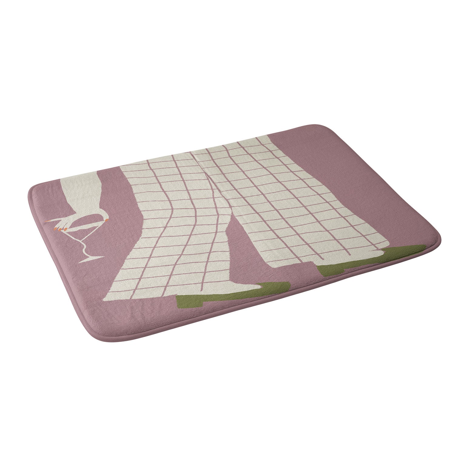 DENY Designs Pinkies Up Whimsy Memory Foam Bath Mat