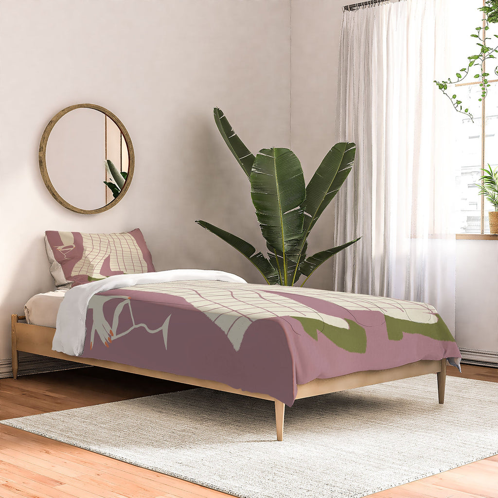 DENY Designs Pinkies Up Whimsy Comforter