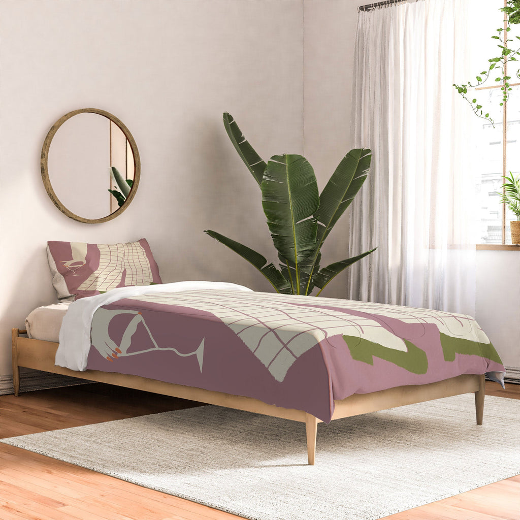 DENY Designs Pinkies Up Whimsy Comforter