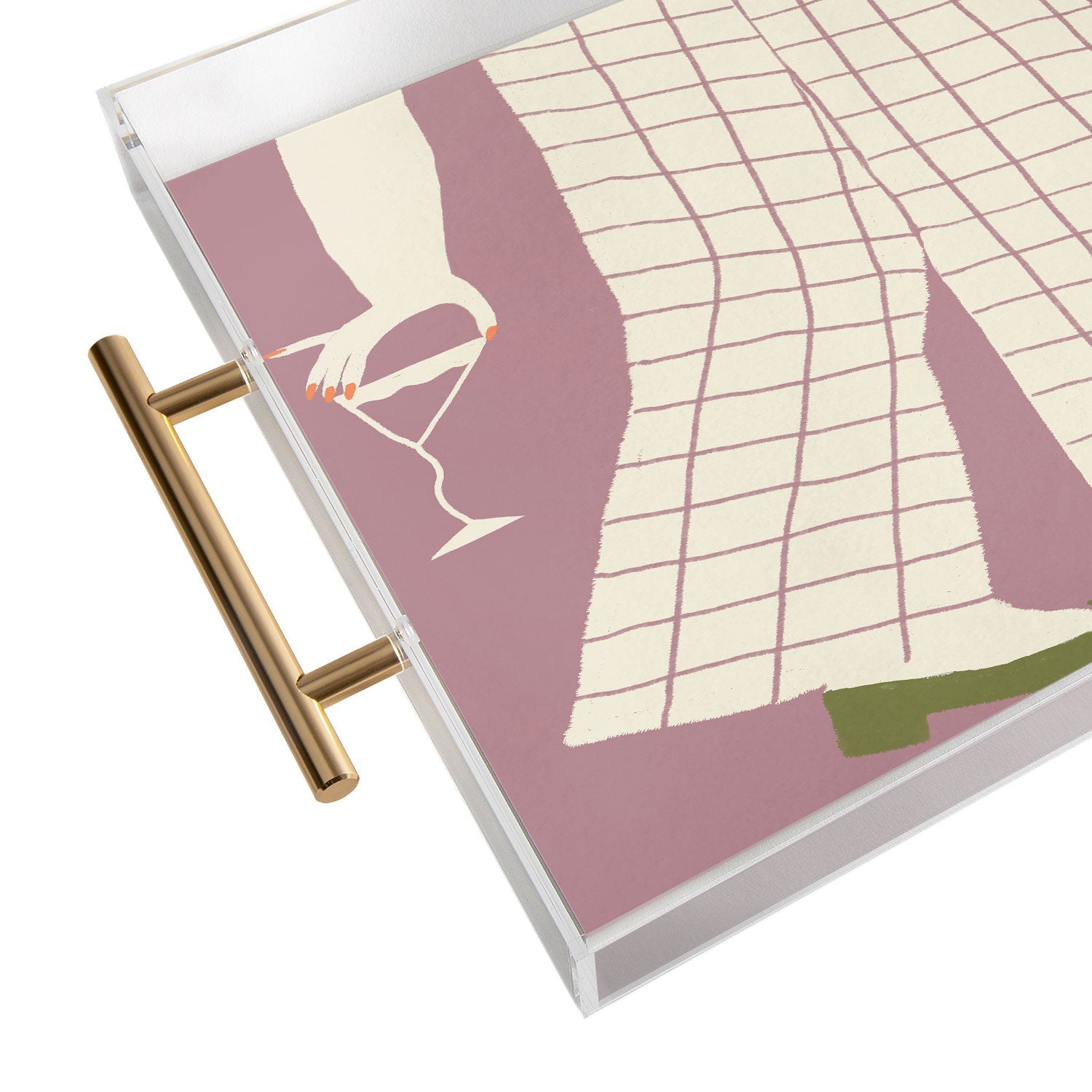DENY Designs Pinkies Up Whimsy Acrylic Tray