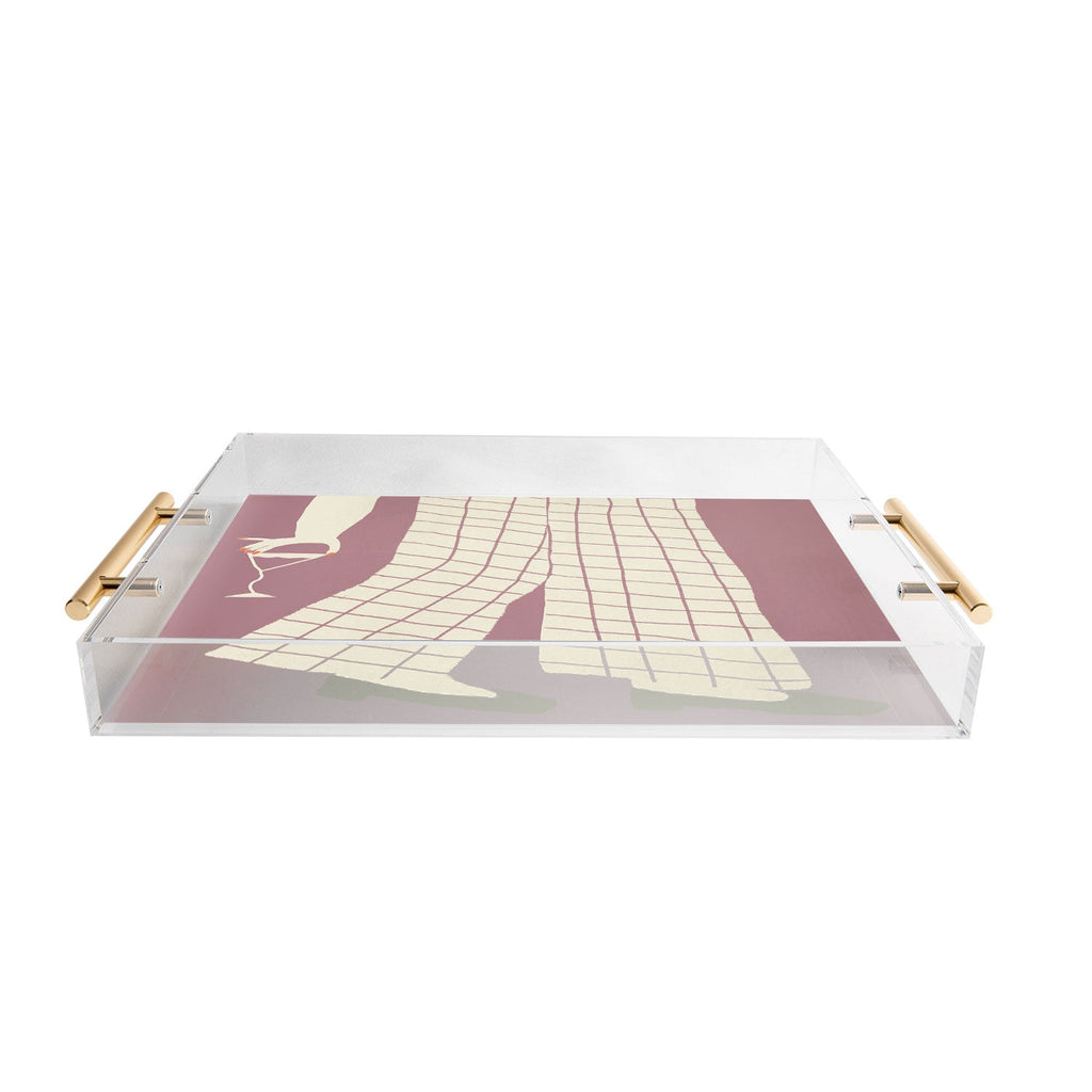 DENY Designs Pinkies Up Whimsy Acrylic Tray