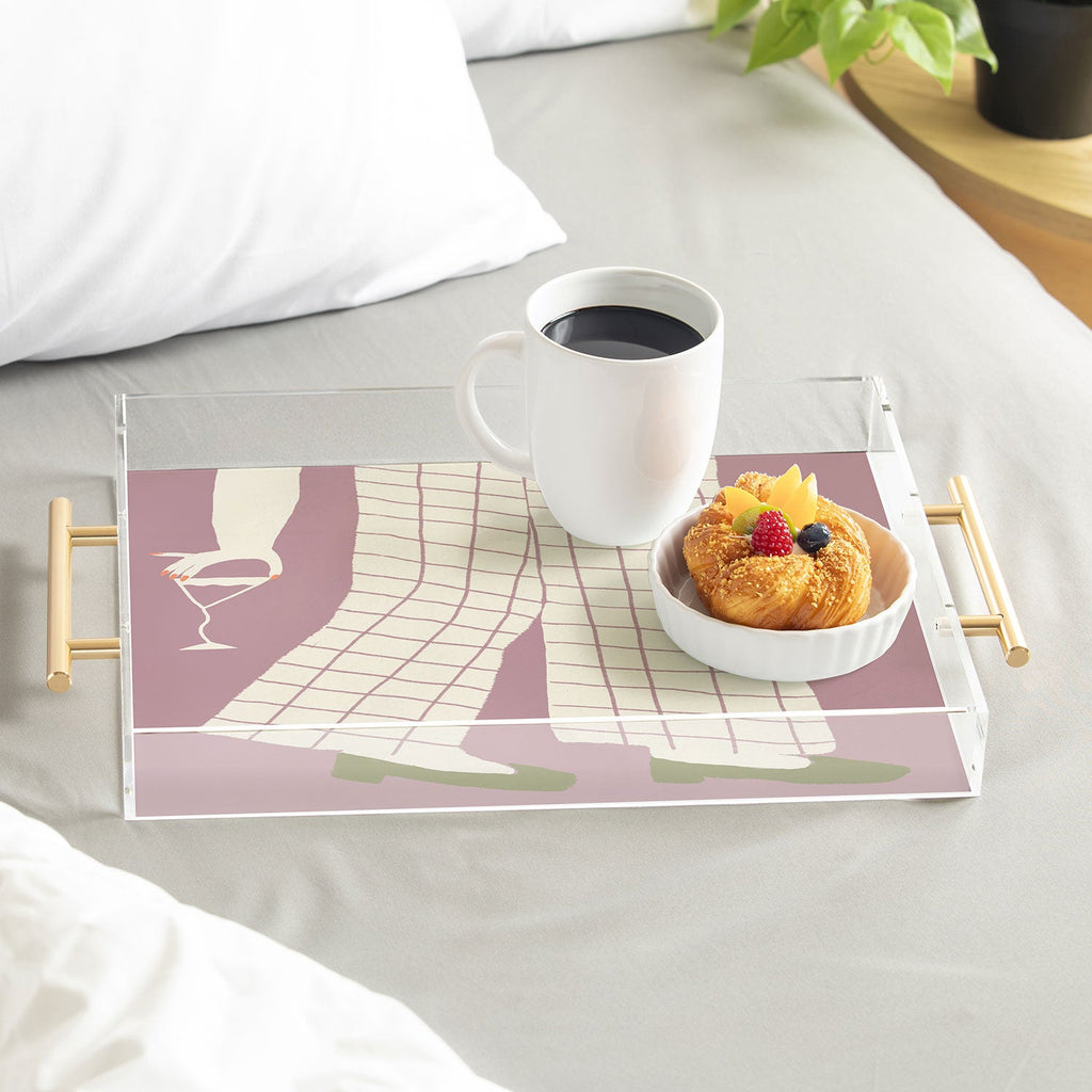 DENY Designs Pinkies Up Whimsy Acrylic Tray