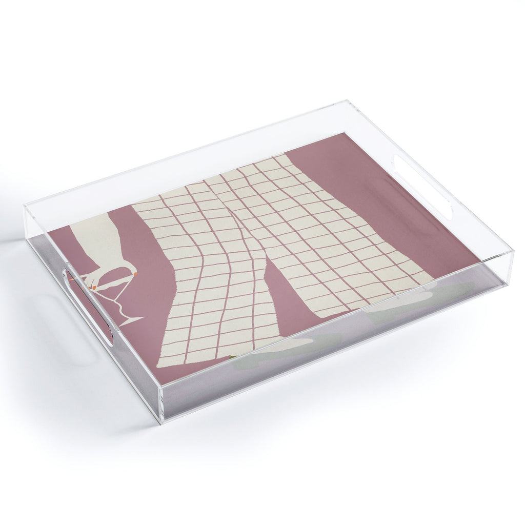 DENY Designs Pinkies Up Whimsy Acrylic Tray
