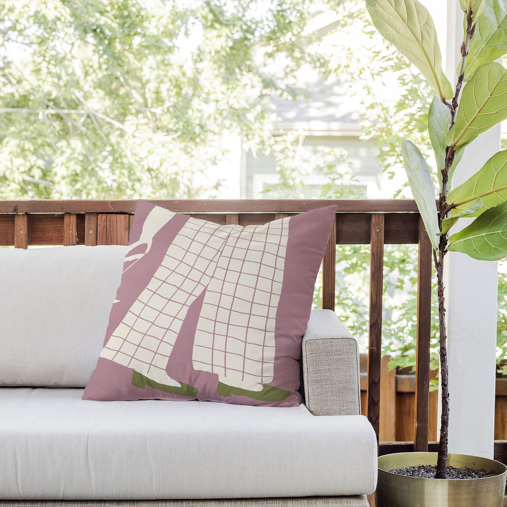 DENY Designs Pinkies Up Whimsy Outdoor Throw Pillow