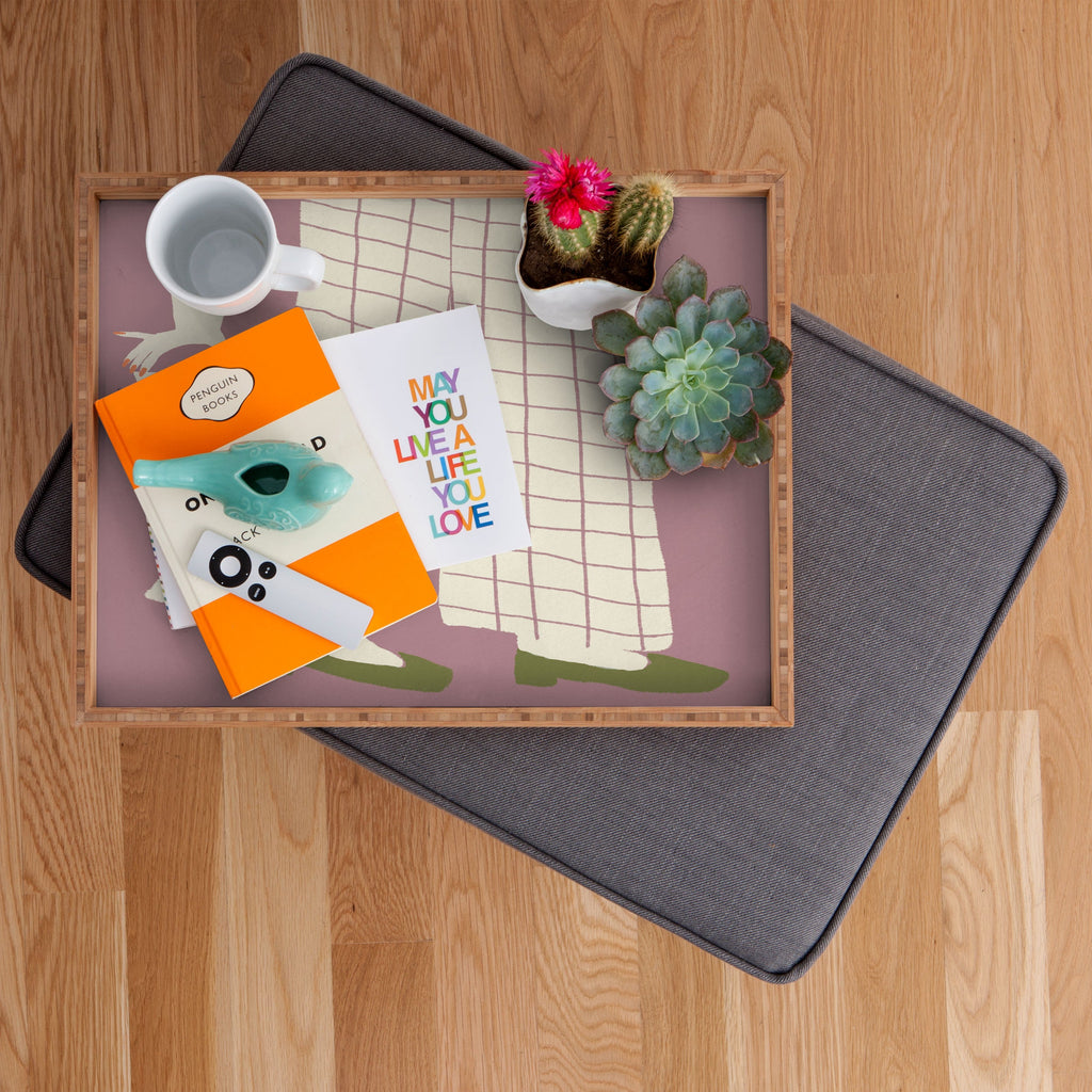 DENY Designs Pinkies Up Whimsy Rectangular Tray