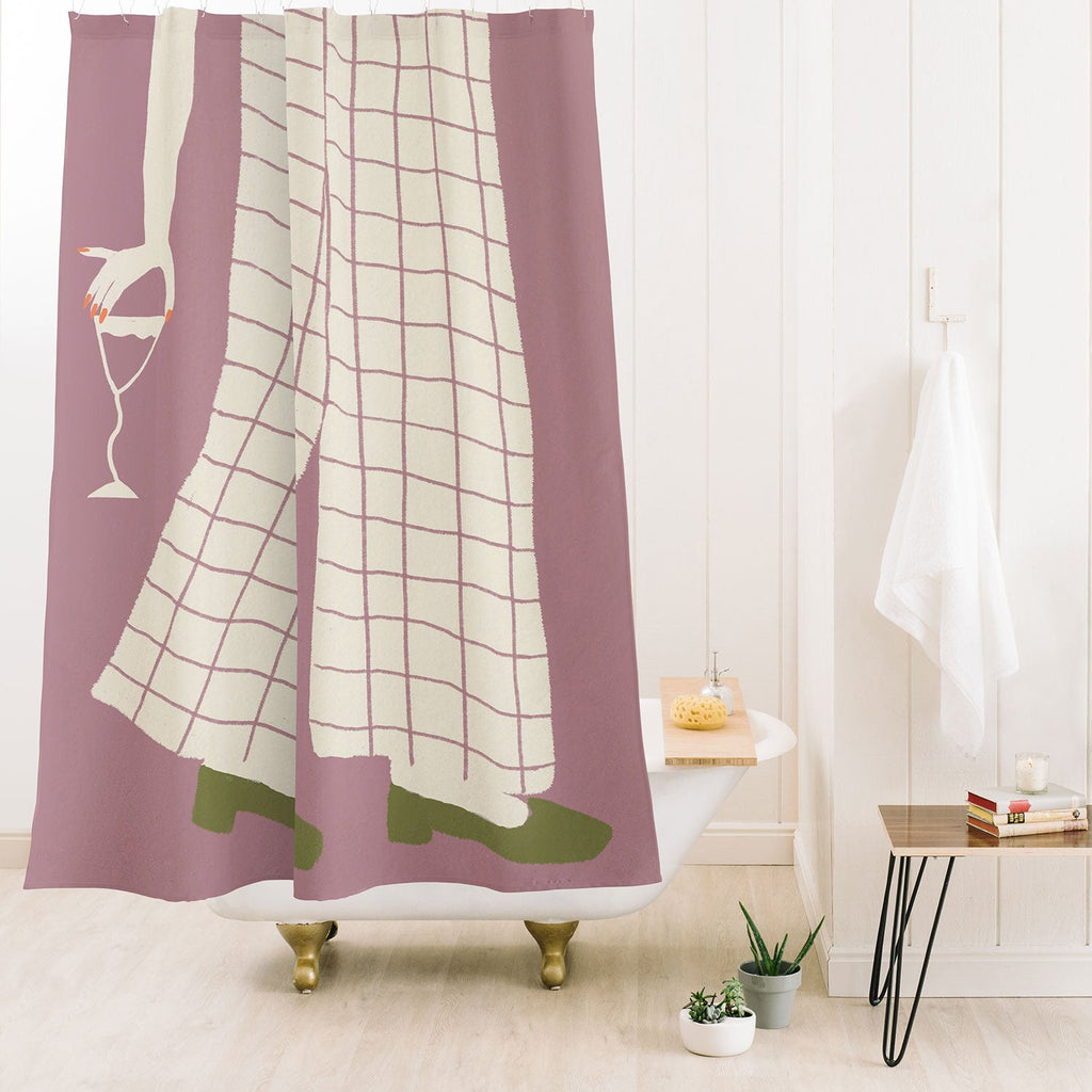 DENY Designs Pinkies Up Whimsy Shower Curtain
