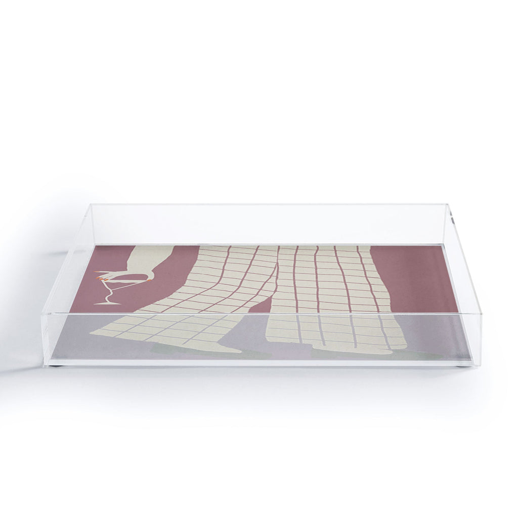 DENY Designs Pinkies Up Whimsy Acrylic Tray
