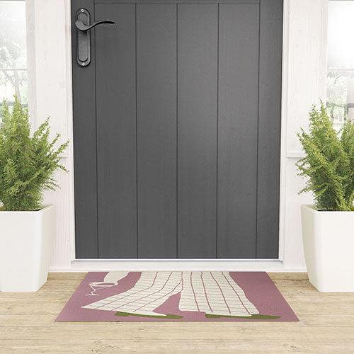 DENY Designs Pinkies Up Whimsy Welcome Mat