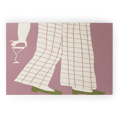 DENY Designs Pinkies Up Whimsy Welcome Mat