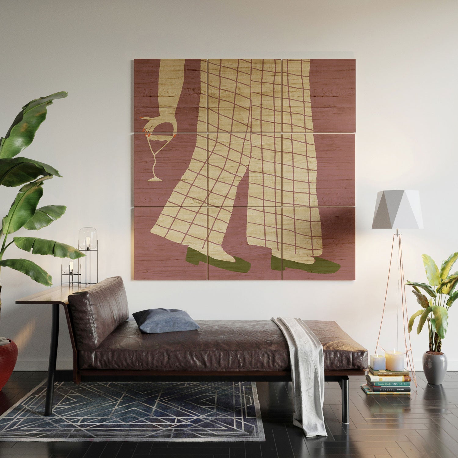 DENY Designs Pinkies Up Whimsy Wood Wall Mural