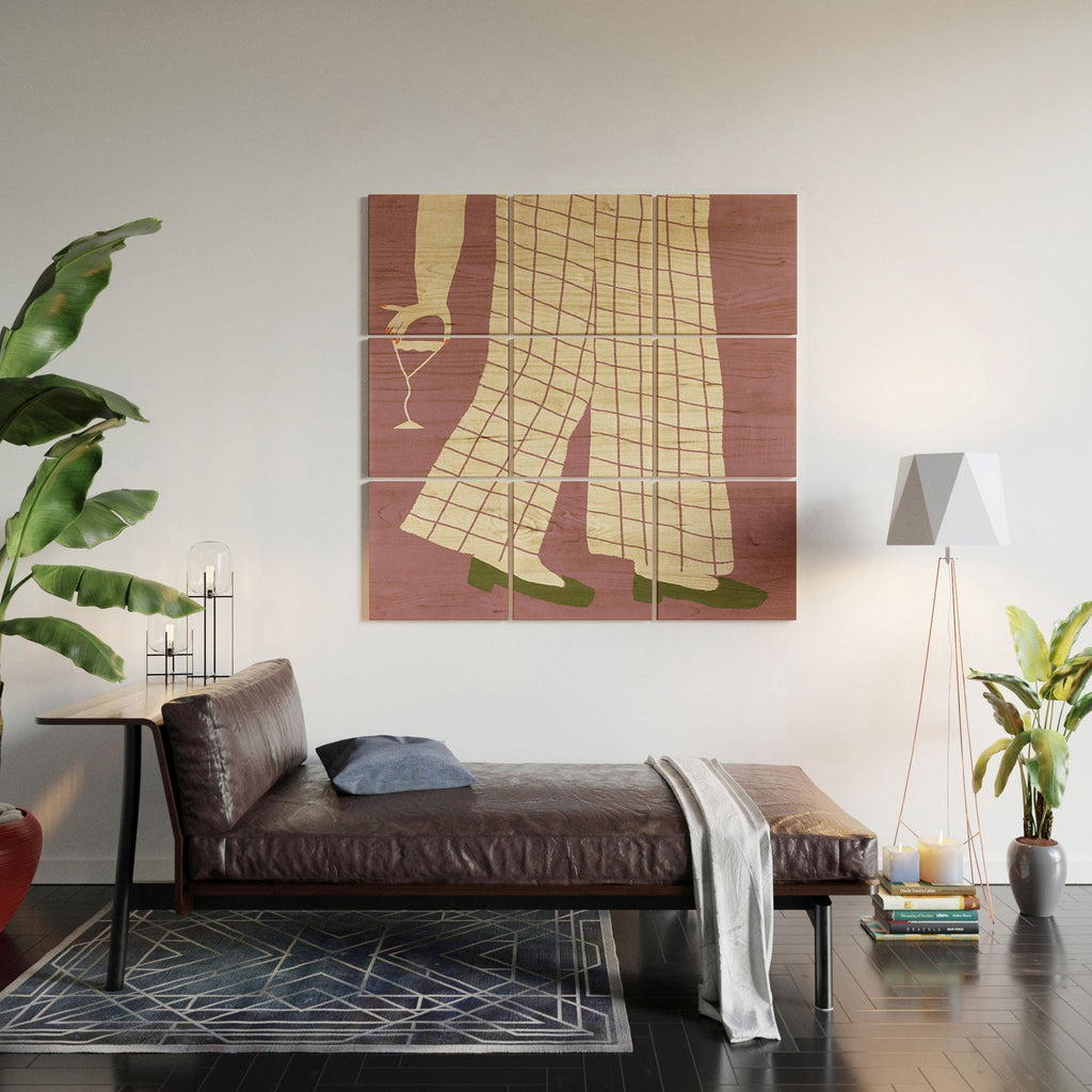 DENY Designs Pinkies Up Whimsy Wood Wall Mural