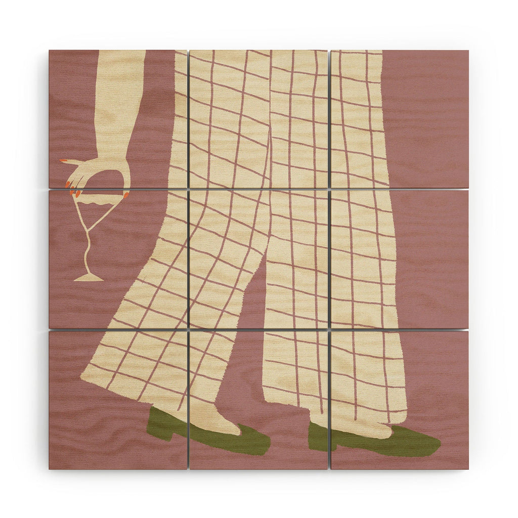 DENY Designs Pinkies Up Whimsy Wood Wall Mural