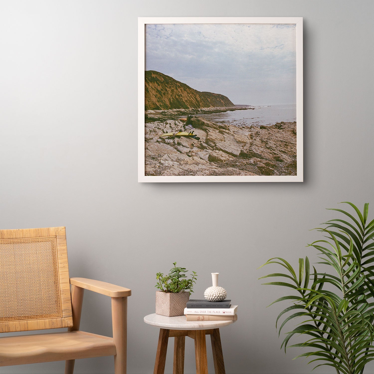 DENY Designs rocky beachside Framed Wall Art