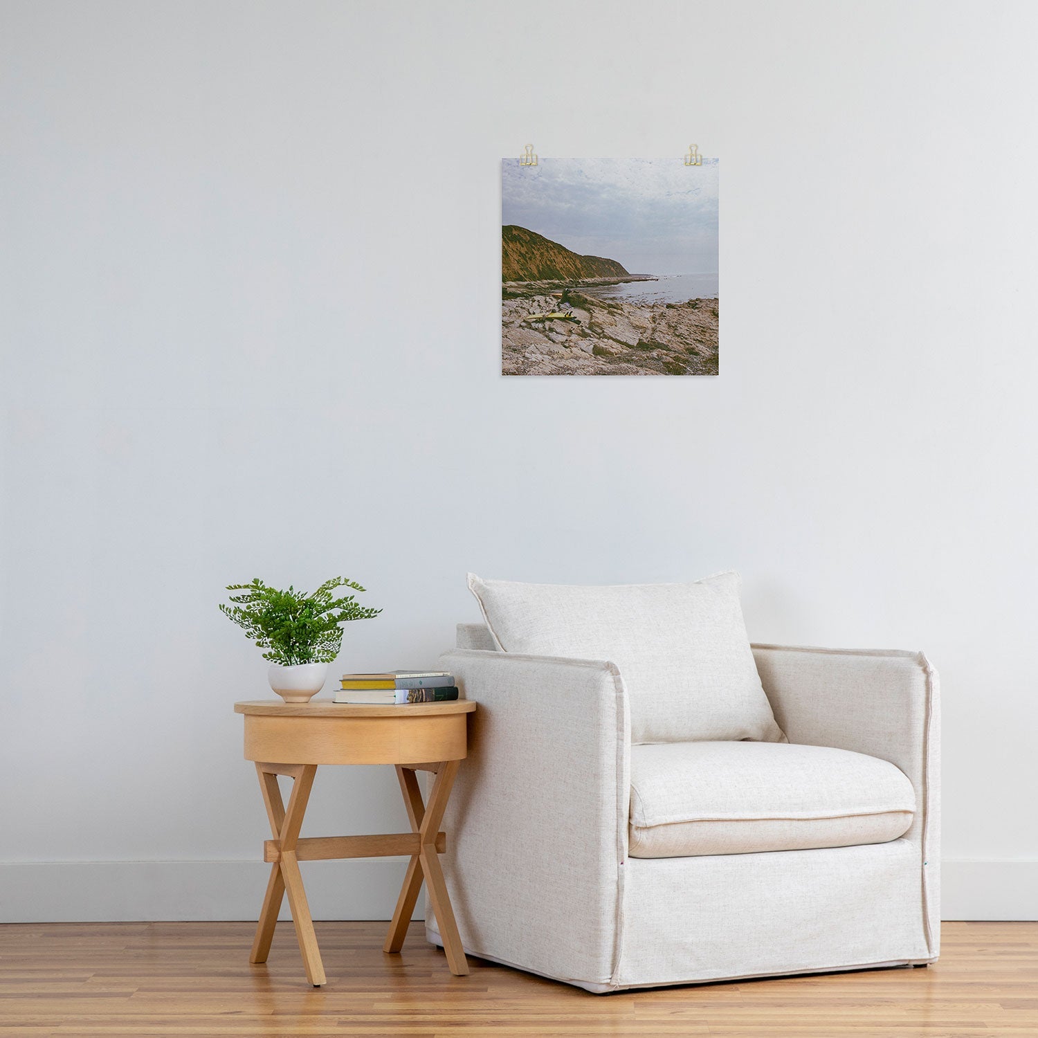 DENY Designs rocky beachside Art Print