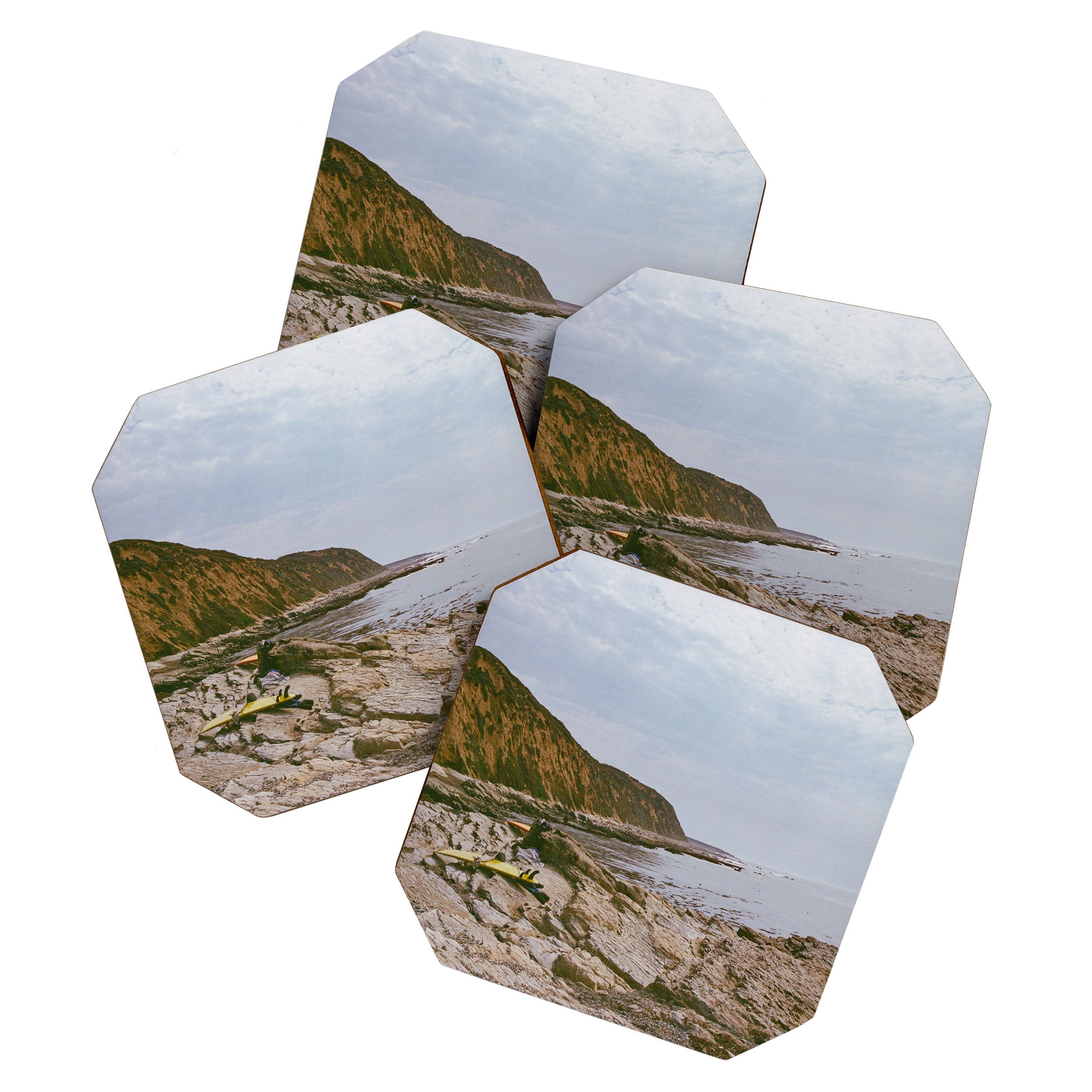 DENY Designs rocky beachside Coaster Set