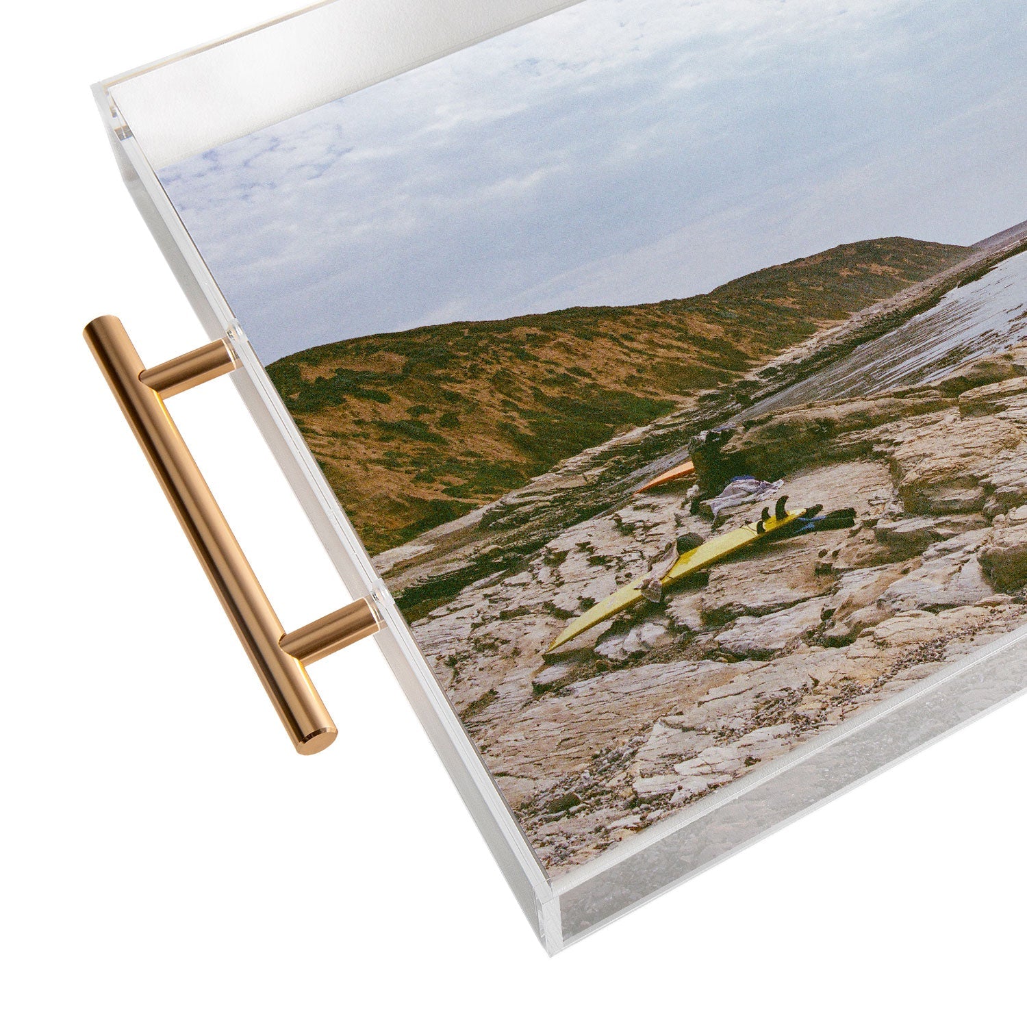 DENY Designs rocky beachside Acrylic Tray