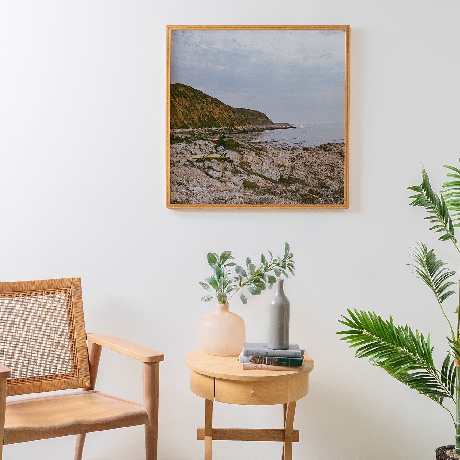 DENY Designs rocky beachside Framed Wall Art