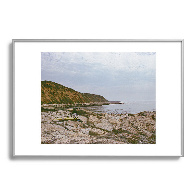 DENY Designs rocky beachside Metal Framed Art Print