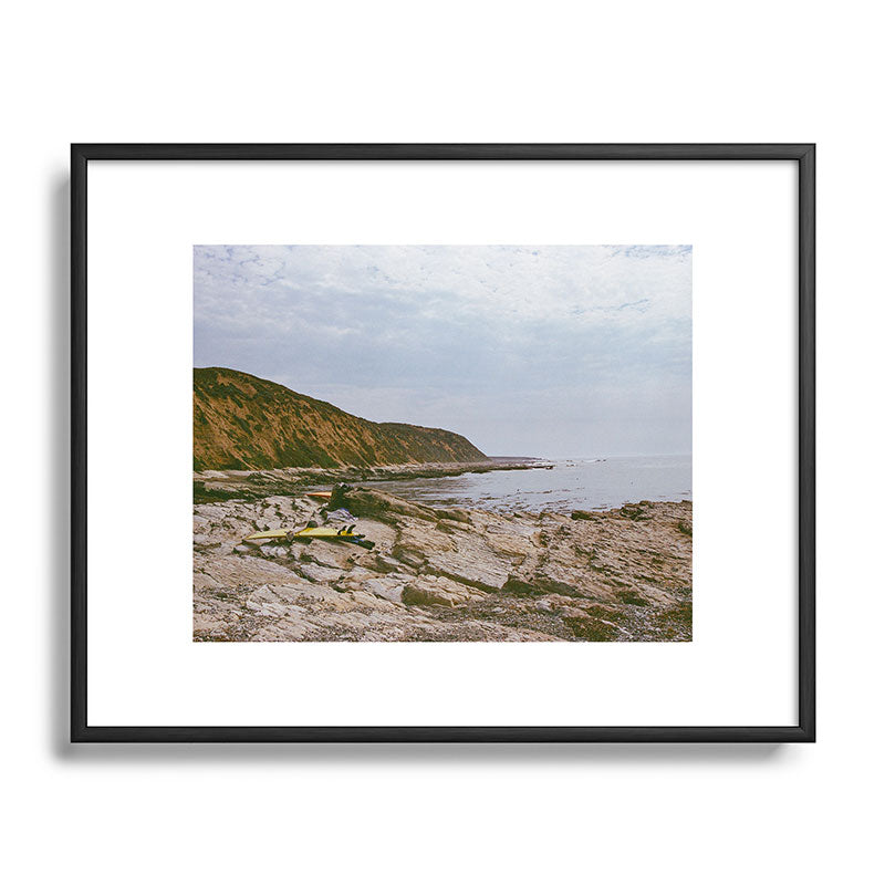 DENY Designs rocky beachside Metal Framed Art Print