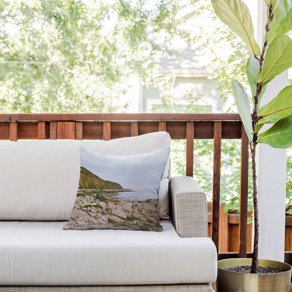 DENY Designs rocky beachside Outdoor Throw Pillow