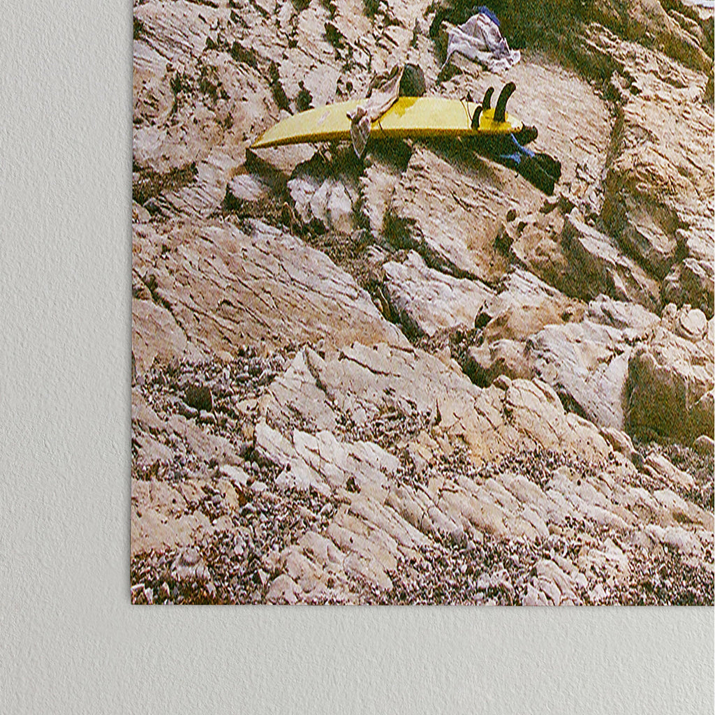DENY Designs rocky beachside Poster