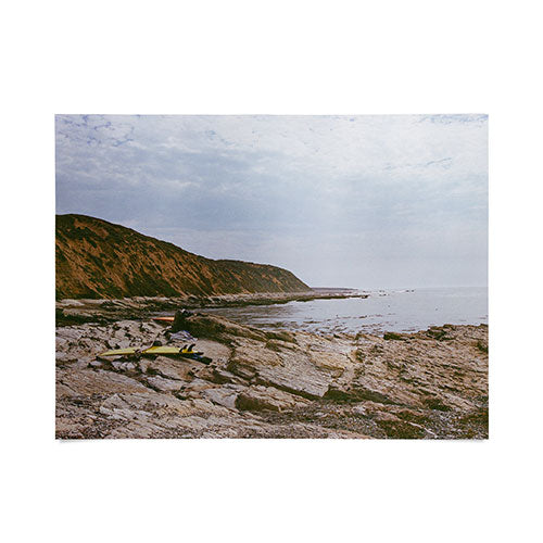 DENY Designs rocky beachside Poster