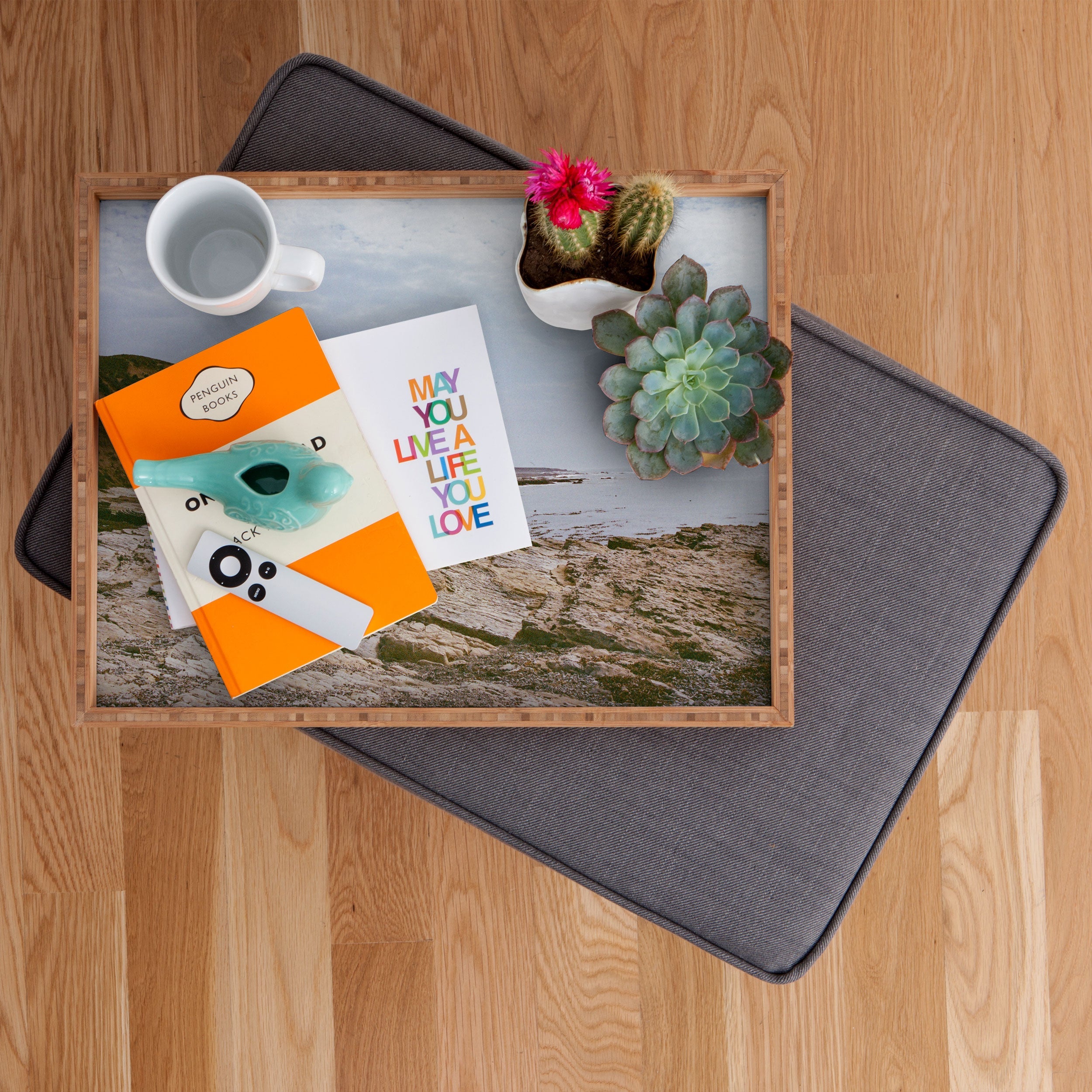 DENY Designs rocky beachside Rectangular Tray