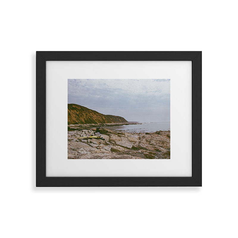 DENY Designs rocky beachside Framed Art Print
