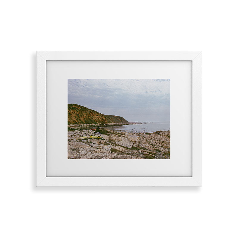 DENY Designs rocky beachside Framed Art Print