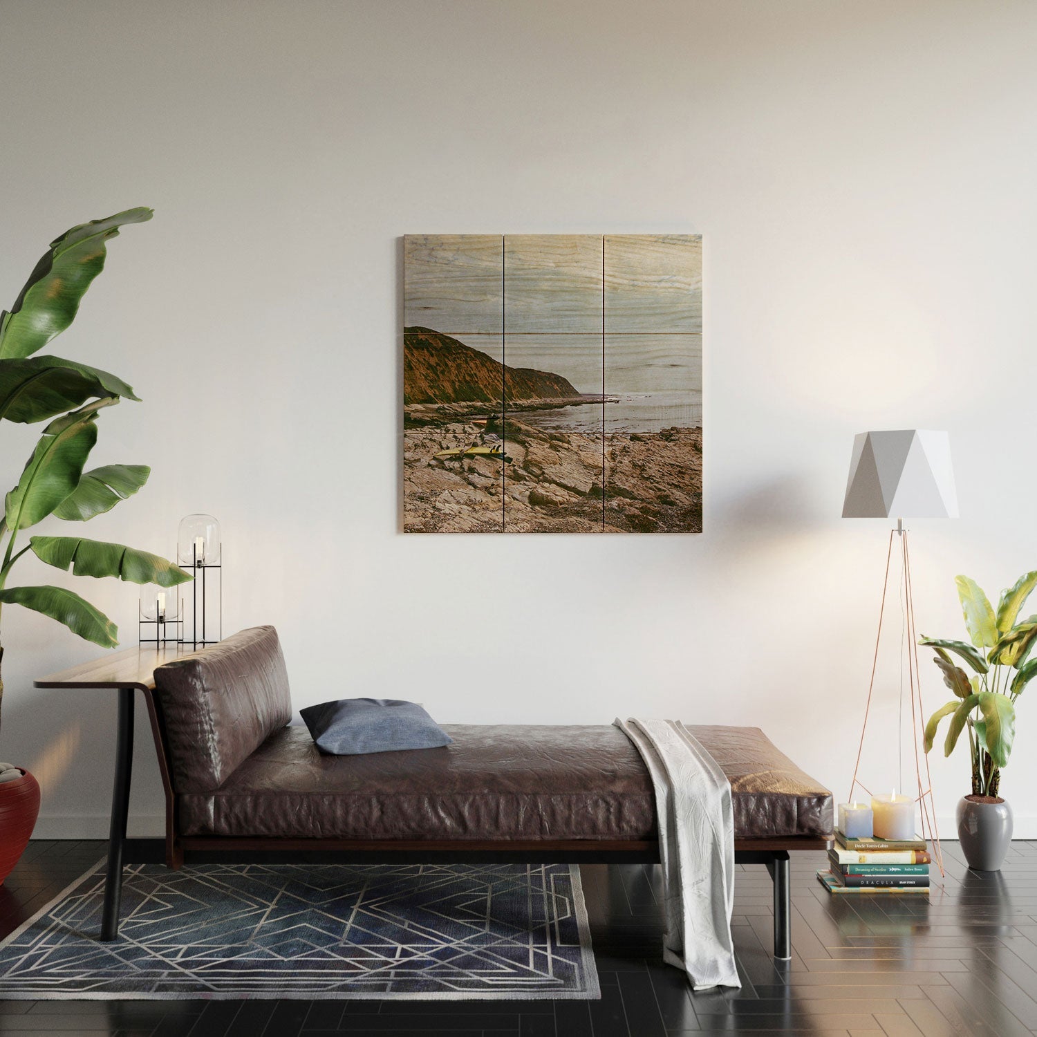 DENY Designs rocky beachside Wood Wall Mural