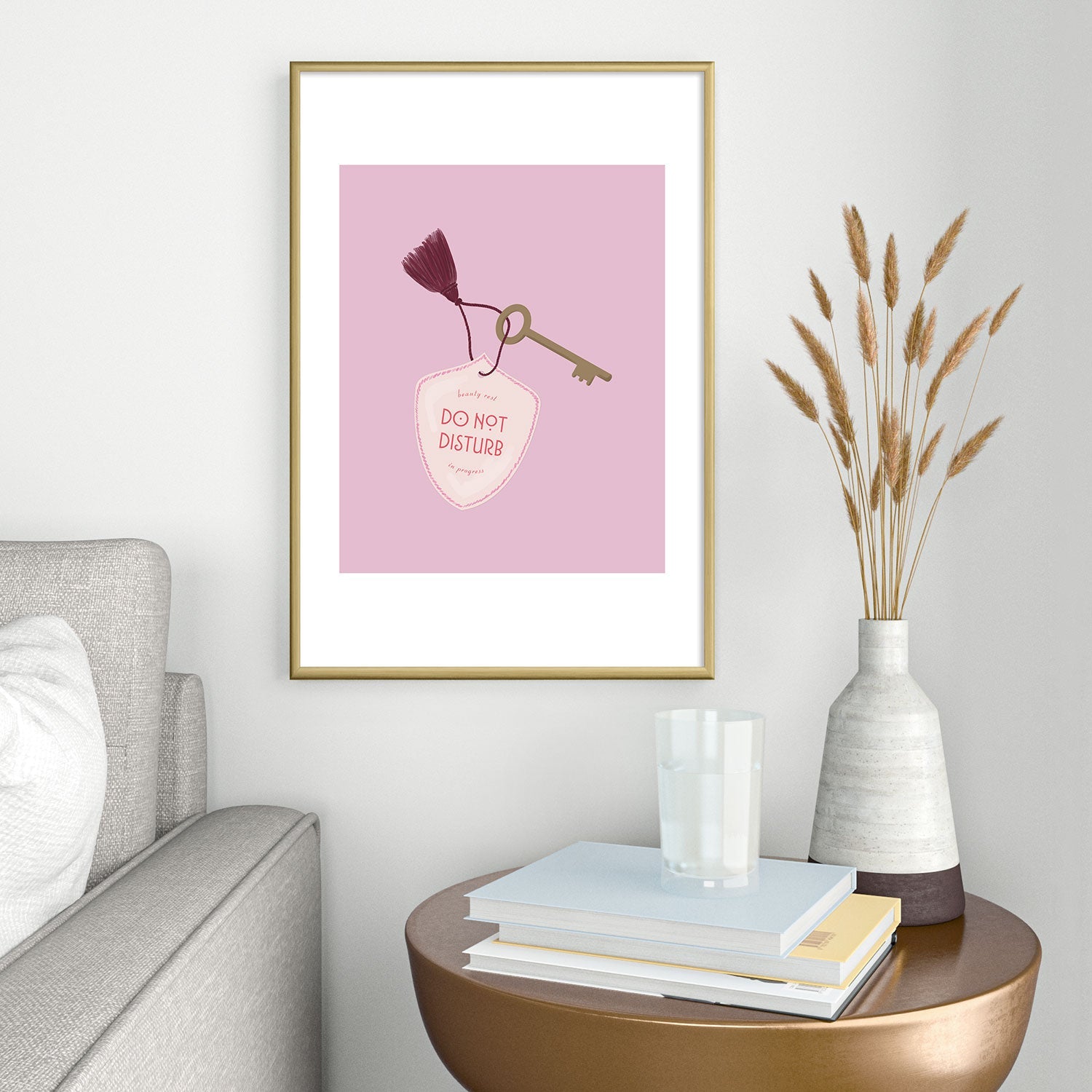 DENY Designs room key Metal Framed Art Print