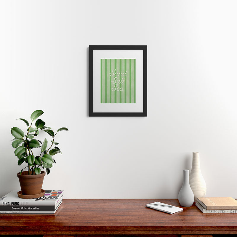 DENY Designs sand salt sea Framed Art Print