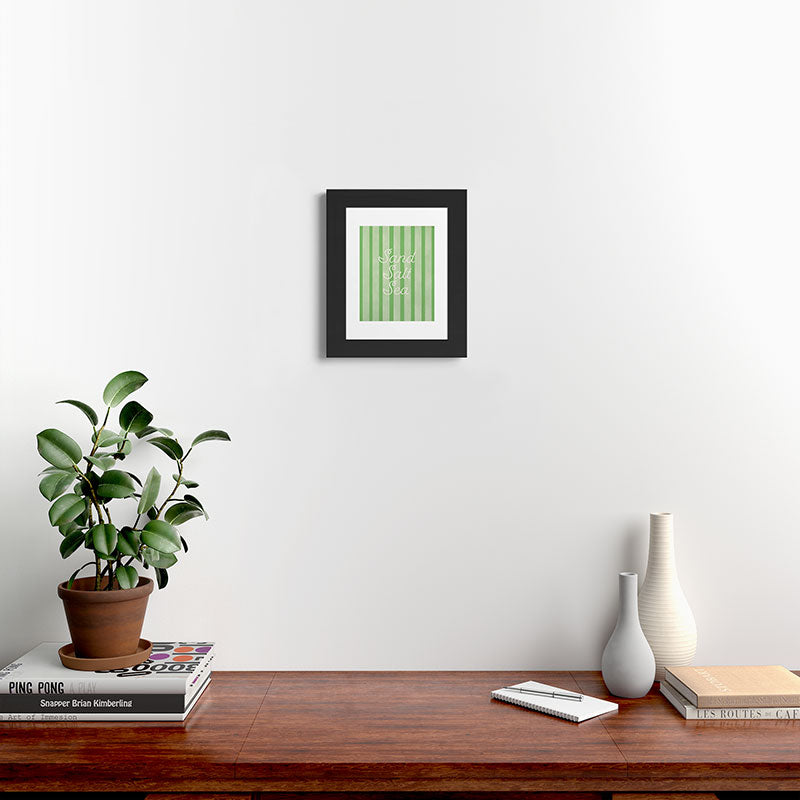 DENY Designs sand salt sea Framed Art Print