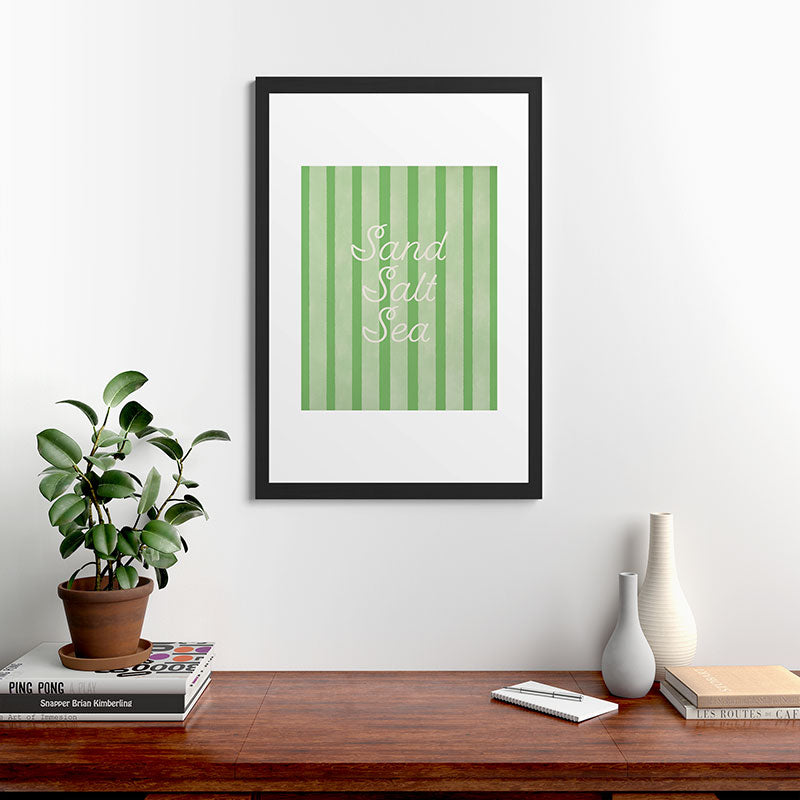 DENY Designs sand salt sea Framed Art Print