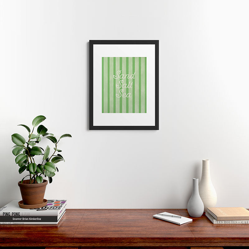 DENY Designs sand salt sea Framed Art Print
