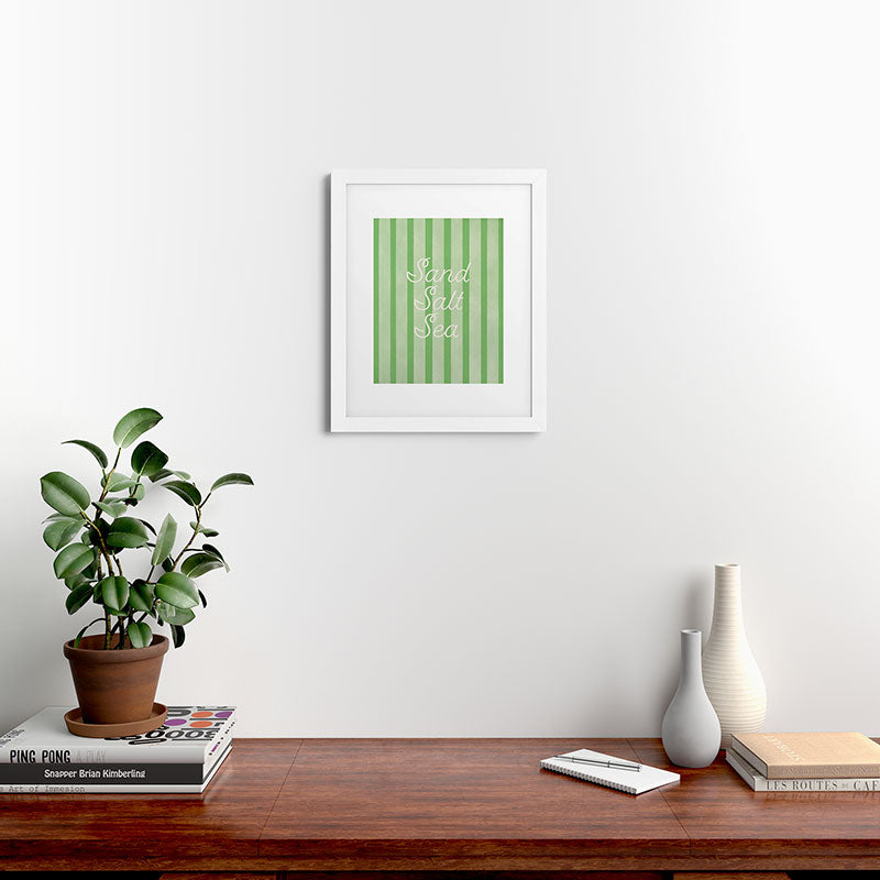 DENY Designs sand salt sea Framed Art Print